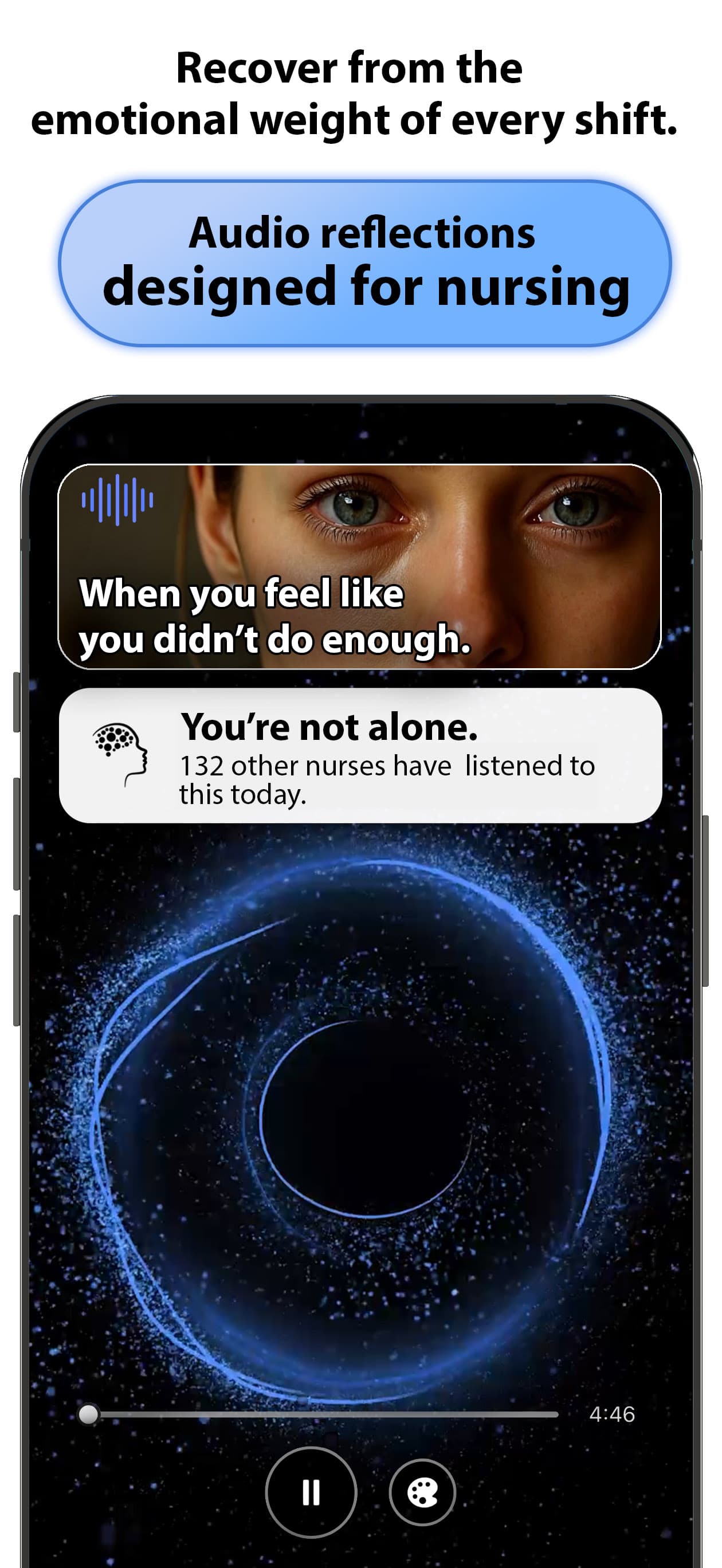 Audio reflections designed for nursing
