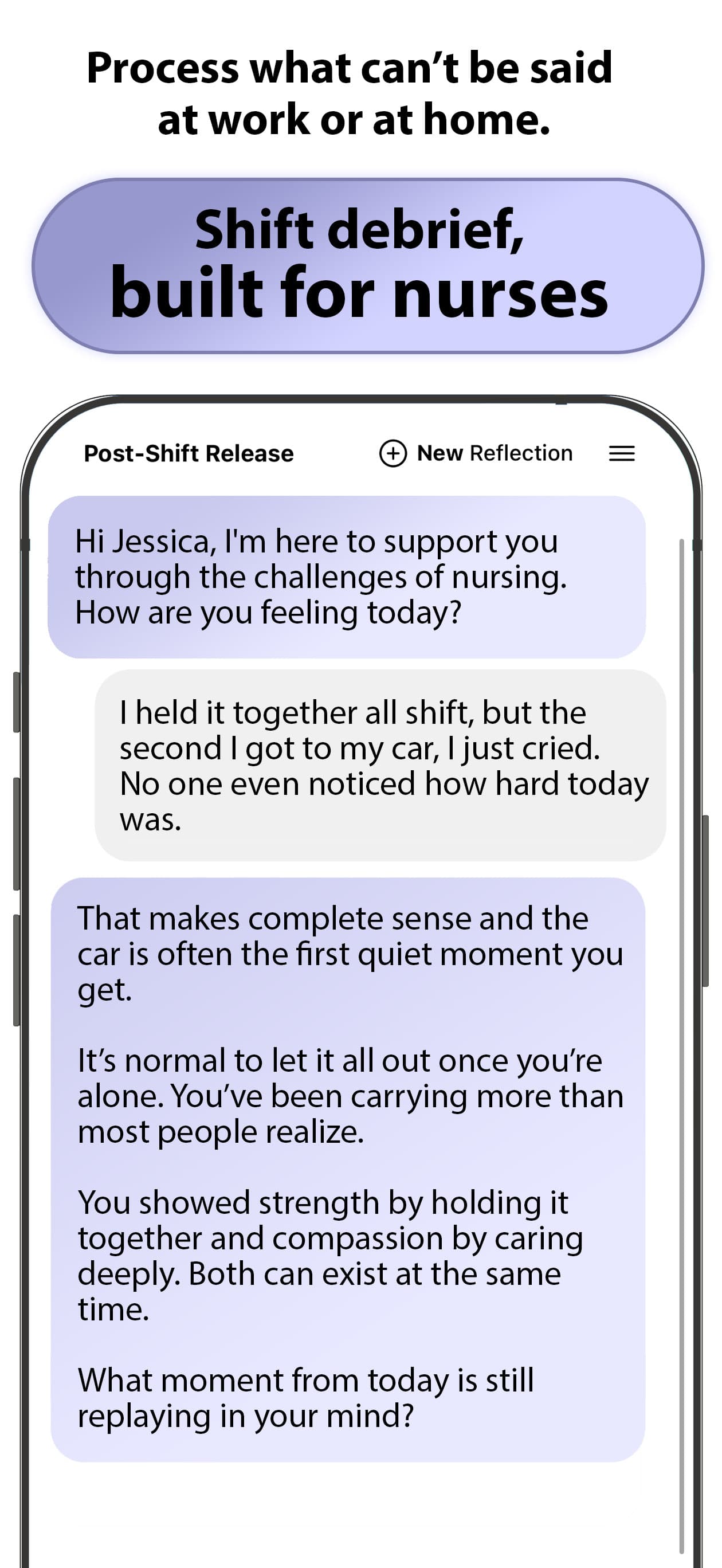 Shift debrief built for nurses